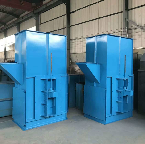 Fabricated metal product: Q235B carbon steel welded shell of a belt-type grain bucket elevator with paint finish